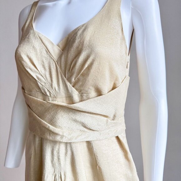 Moschino Light Nude Beige w Sparkle Cocktail Dress 10 - Picture 4 of 6